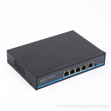 1000Mbps 4ports CCTV Network Ethernet PoE Switch 48V